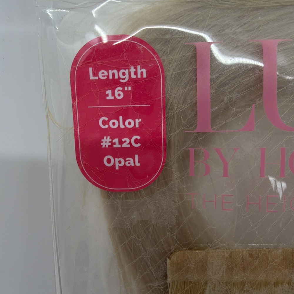 Hotheads Tape-In Extensions LUSH Originals 16" #12C Light Golden Blonde Opal NEW - Picture 4 of 6
